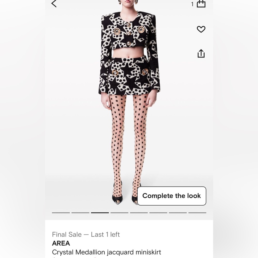 Area Jacquard Mini-skirt